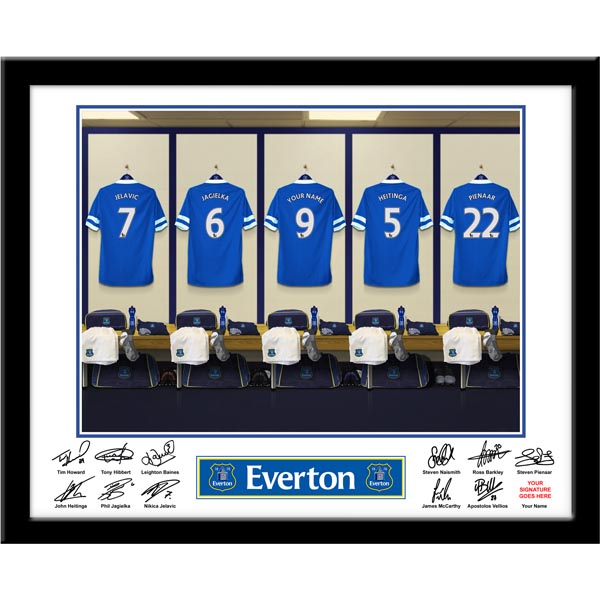 Everton - Personalised Dressing Room Framed Print