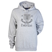 Everton Rhinestone Hoodie - Grey Marl - Womens