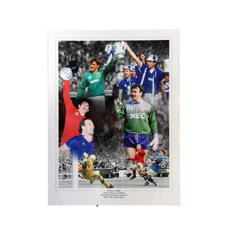 Neville Southall Signed Everton Photo