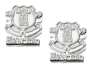 Sterling Silver Everton Football Club Crest Earrings 10mm - 102943