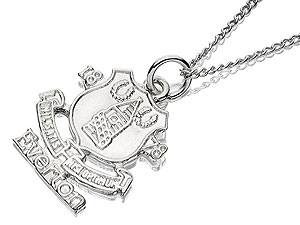 Sterling Silver Everton Football Club Crest Pendant And Chain - 102941