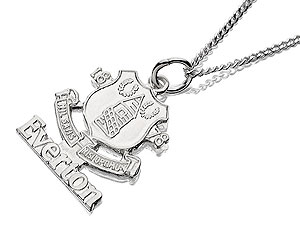 Sterling Silver Everton Football Club Crest Pendant And Chain - 102942