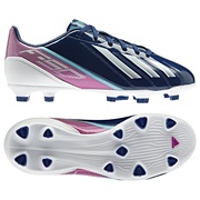 Adidas AdiZero F10 TRX Firm Ground Football Boots - Dark Blue/White/Vivid Pink - Kids