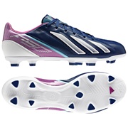 Adidas AdiZero F30 TRX Leather Firm Ground Football Boots - Dark Blue/White/Vivid Pink