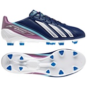 Adidas AdiZero F50 TRX Firm Ground Leather Football Boots - Dark Blue/White/Vivid Pink