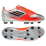 Adidas F10 TRX Firm Ground Football Boots - Metallic Silver/Black/Infrared - Kids
