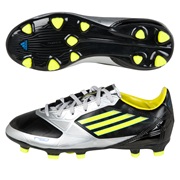 Adidas F30 TRX Firm Ground Football Boots - Black/Lab Lime/Metallic Silver - Kids