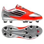 Adidas F30 TRX Firm Ground Football Boots - Metallic Silver/Black/Infrared - Kids