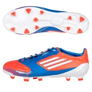 Adidas F50 Adizero TRX Firm Ground Leather Football Boots - Infrared/Running White/Bright Blue