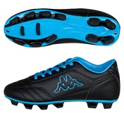 Kappa Parek Firm Ground Football Boots - Black/Cyan - Kids