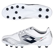 Lotto Fuerzapura III 500 Firm Ground Football Boots - White/Silver