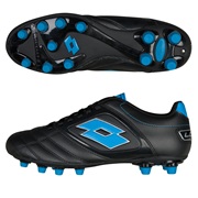 Lotto Stadio Potenza 500 Firm Ground Football Boots - Black/Blue Fluo