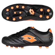 Lotto Stadio Potenza 500 Firm Ground Football Boots - Black/Orange Fluo