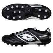 Lotto Stadio Potenza II 700 Firm Ground Football Boots - Black/Silver - Kids