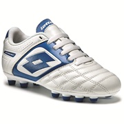 Lotto Stadio Potenza II 700 Firm Ground Football Boots - White/Blue - Kids