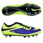 Nike Hypervenom Phantom Soft Ground-Pro Football Boots-Electro Purple/Volt/Black Purple