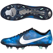 Nike Mercurial Vapor IX CR Soft Ground Pro Football Boots - Dark Obsidian/Metallic Silver/Green Glow/Black Navy