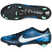 Nike Mercurial Veloce CR Firm Ground Football Boots -Dark Obsidian/Metallic Silver/Green Glow/Black Navy