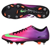 Nike Mercurial Veloce Soft Ground Pro Football Boots - Fireberry/Electric Green/Red Plum