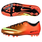 Nike Mercurial Victory IV Artificial Grass Football Boots - Kids - Sunset/Volt/Total Crimson