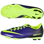 Nike Mercurial Victory Iv Firm Ground Football Boots - Kids-Electro Purple/Volt/Black Purple