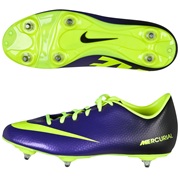 Nike Mercurial Victory Iv Soft Ground Football Boots - Kids-Electro Purple/Volt/Black Purple