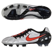 Nike T90 Laser III K-Firm Ground Football Boots - White/Challenge Red/Black