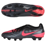 Nike T90 Laser IV Firm Ground Football Boots - Dark Grey/Solar Red/Black