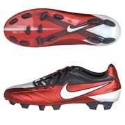 Nike T90 Laser IV KL-Firm Ground Football Boots - Challenge Red/White/Anthracite