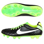 Nike Tiempo Legend IV Firm Ground Football Boots - Black/White/Electric Green