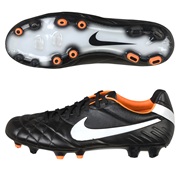 Nike Tiempo Legend IV Firm Ground Football Boots - Black/White/Total Orange