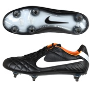 Nike Tiempo Legend IV Soft Ground Football Boots - Black/White/Total Orange