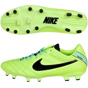 Nike Tiempo Natural Iv Firm Ground Football Boots-Volt/Black/Green Glow Lt Green