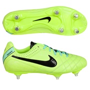 Nike Tiempo Natural Iv Soft Ground Football Boots - Kids-Volt/Black/Green Glow Lt Green