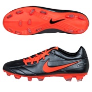 Nike Total90 Laser IV KL-Firm Ground Football Boots - Black/Total Crimson/Black