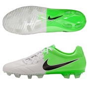 Nike Total90 Laser IV KL Firm Ground Football Boots - White/Black/Electric Green