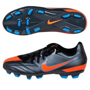Nike Total90 Shoot IV Firm Ground Football Boots - Black/Total Orange/Blue Glow - Kids