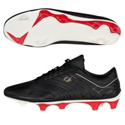 Pele Sports Galileo Firm Ground Football Boots - Black/White/High Risk Red/Rich Gold
