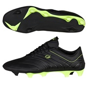 Pele Sports Trinity 3E Firm Ground Football Boots - Black/Neon Yellow
