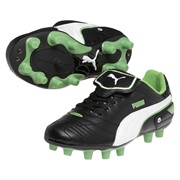 Puma Esito Finale Firm Ground Football Boots - Kids - Black/White/Fluo Green