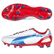 Puma Evospeed 1 Firm Ground Football Boots - White-Limoges-Ribbon Red