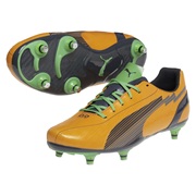 Puma Evospeed 4 Firm Ground Football Boots - Flame Orange/Team Charcoal/Classic Green