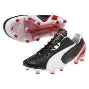 Puma King SL Firm Ground Football Boots - Black/White/Ribbon Red