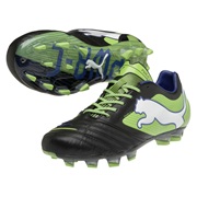 Puma PowerCat 1 Firm Ground Football Boots - Black/Jasmin Green/Monaco Blue