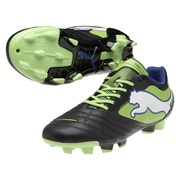 Puma PowerCat 3 Firm Ground Football Boots - Black/Jasmin Green/Monaco Blue
