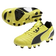 Puma Spirit Firm Ground Football Boots - Black/White/Ribbon Red - Kids