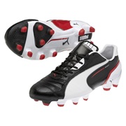 Puma Spirit Firm Ground Football Boots - Black/White/Ribbon Red