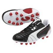 Puma Universal Firm Ground Football Boots - Black/White/Ribbon Red