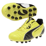 Puma Universal Firm Ground Football Boots - Blazing Yellow/Black/White - Kids