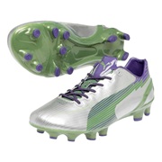 Puma evoSPEED 1 Firm Ground Football Boots - Silver/Team Green/Team Violet